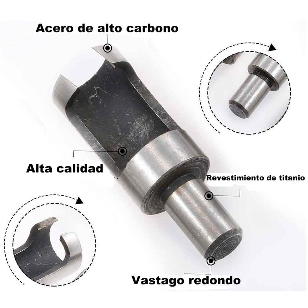 Combo 4 Brocas Avellanadoras Mas 4 Brocas Saca Tarugos Obsequio Afilador Broca Metal