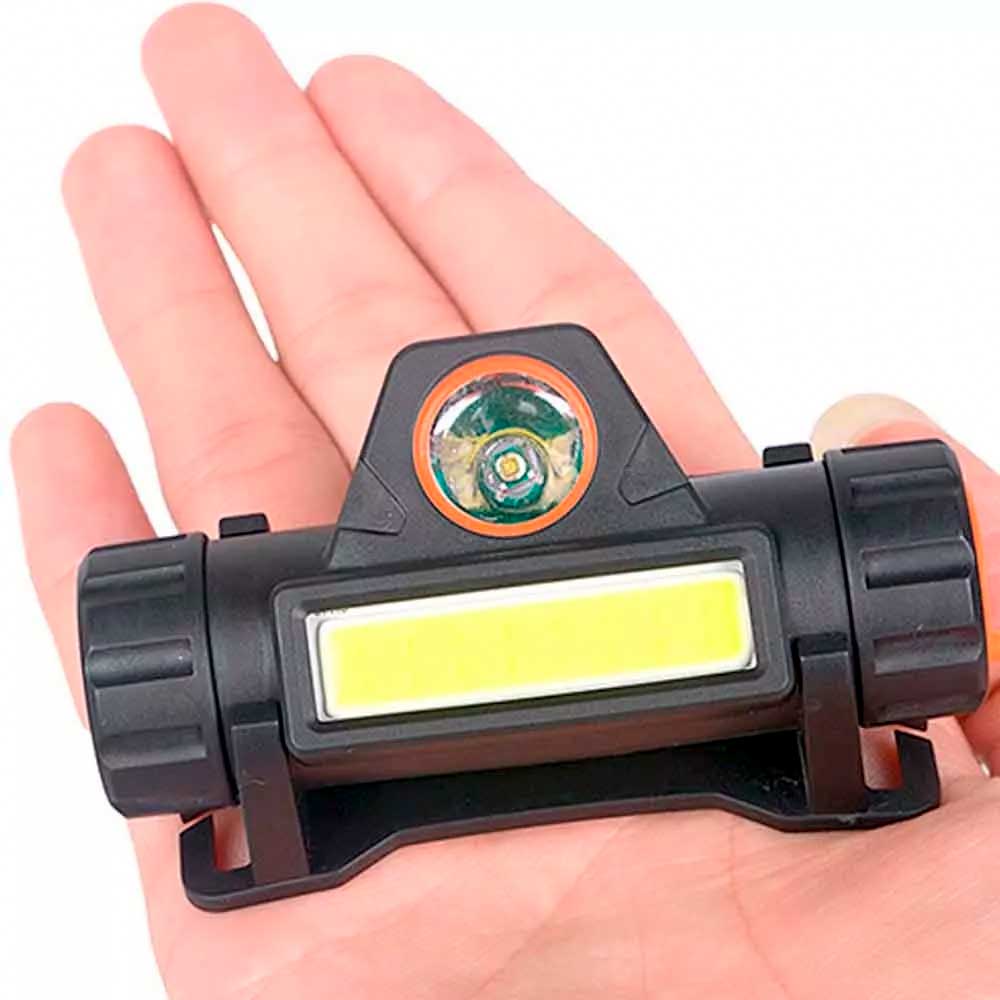 Linterna Minera Cabeza Recargable 2 Modos Con Iman Ciclismo
