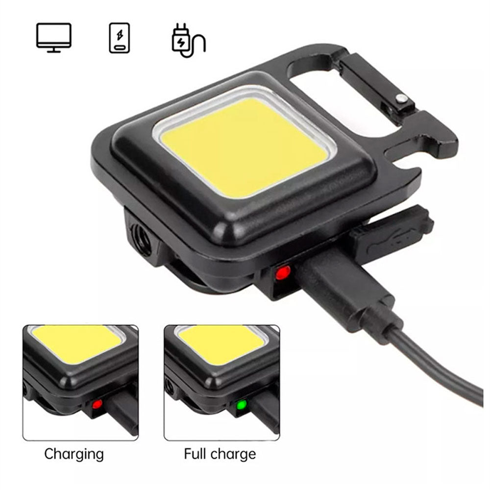 Linterna Led Imantada Adaptable A Tripode Con Destapador Recargable